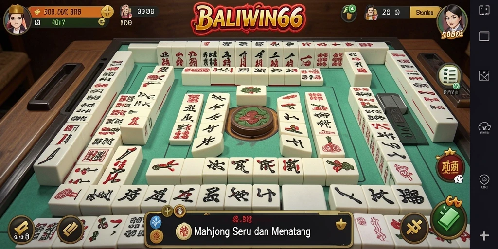 Tampilan gameplay seru dalam BALIWIN66 Mahjong.
