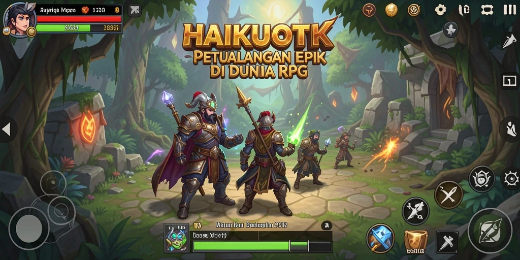 Gameplay seru HAIKUOTK dengan karakter yang beragam.